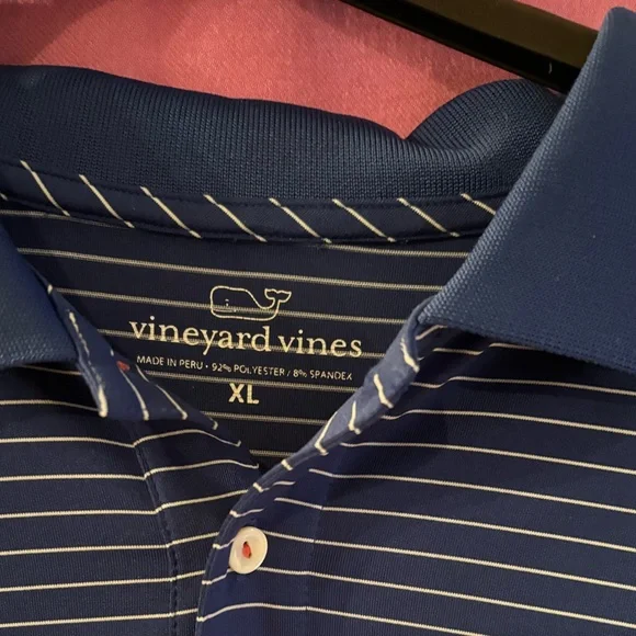 Vineyard Vines Men's Blue Striped Polo Shirt Size XL - Picture 2 of 9
